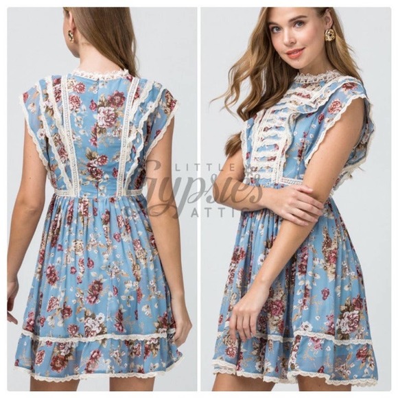 Entro Old Country Roses Farmhouse Mini Dress - Picture 3 of 12